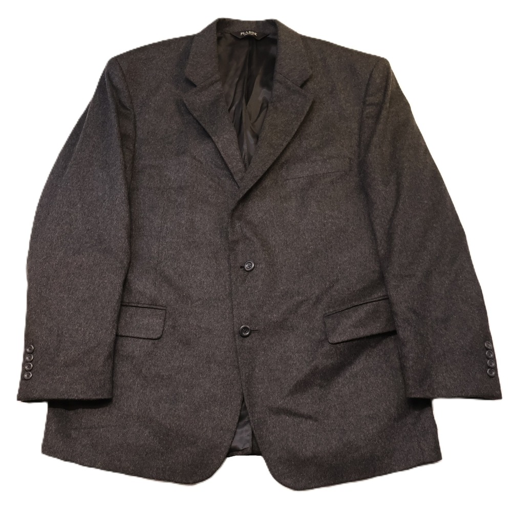 Jos. A. Bank Mens 46R Blazer Charcoal Grey 100% Cashmere 2 Button Sport Coat